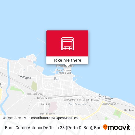 Bari - Corso Antonio De Tullio 23 (Porto Di Bari) map