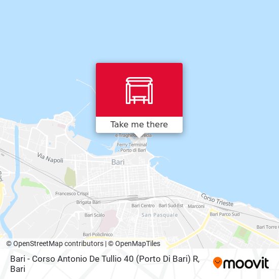 Bari - Corso Antonio De Tullio 40 (Porto Di Bari) R map