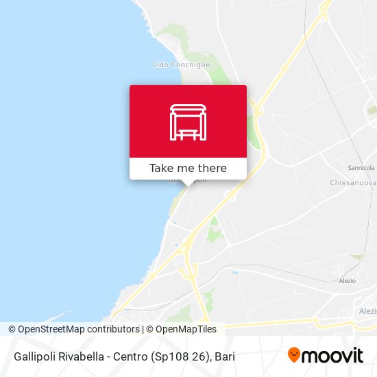 Gallipoli Rivabella - Centro (Sp108 26) map