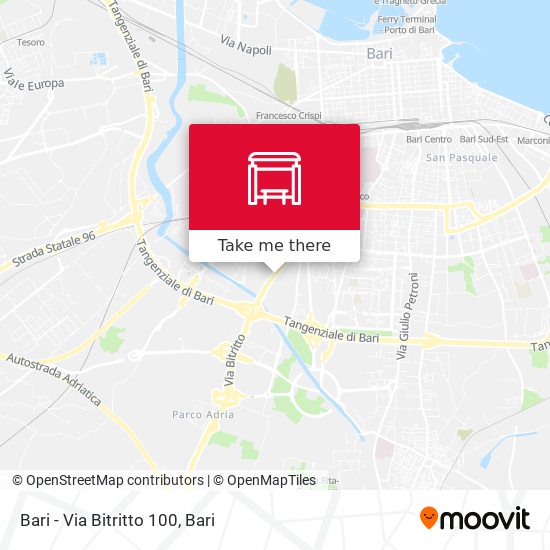 Bari - Via Bitritto 100 map