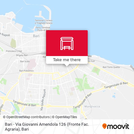Bari - Via Giovanni Amendola 126 (Fronte Fac. Agraria) map