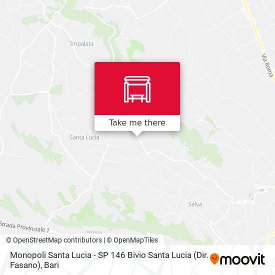Monopoli Santa Lucia - SP 146 Bivio Santa Lucia (Dir. Fasano) map