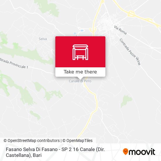 Fasano Selva Di Fasano - SP 2 16 Canale (Dir. Castellana) map