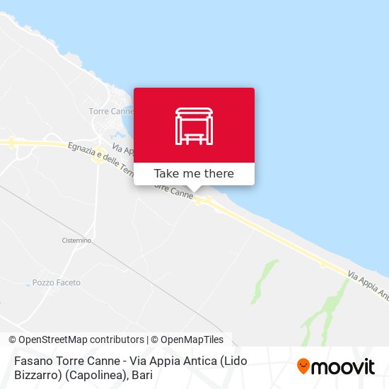 Fasano Torre Canne - Via Appia Antica (Lido Bizzarro) (Capolinea) map