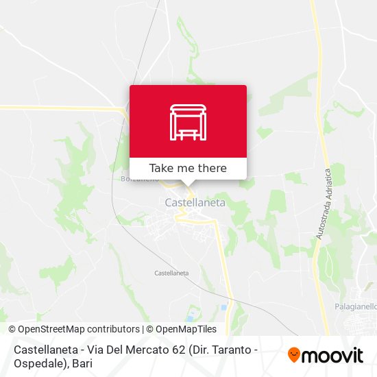 Castellaneta - Via Del Mercato 62 (Dir. Taranto - Ospedale) map