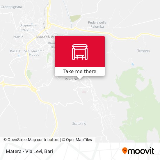 Matera - Via Levi map