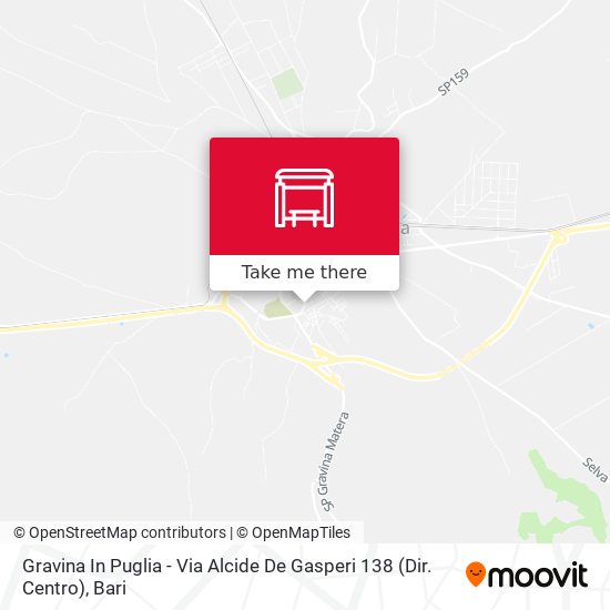 Gravina In Puglia - Via Alcide De Gasperi 138 (Dir. Centro) map