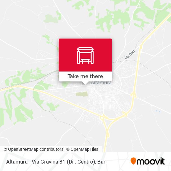 Altamura - Via Gravina 81 (Dir. Centro) map