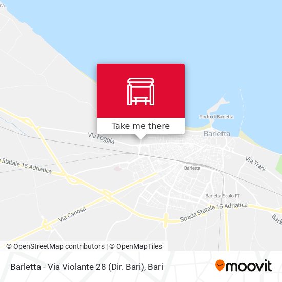 Barletta - Via Violante 28 (Dir. Bari) map