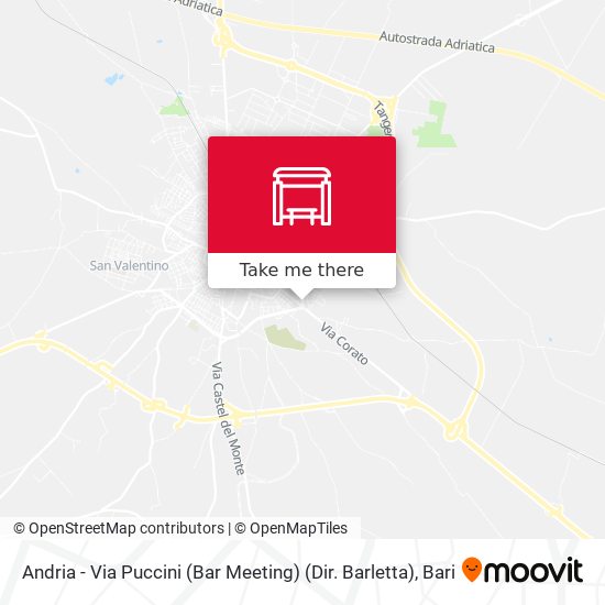 Andria - Via Puccini (Bar Meeting) (Dir. Barletta) map