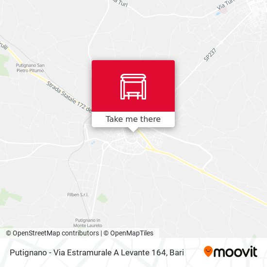 Putignano - Via Estramurale A Levante 164 map