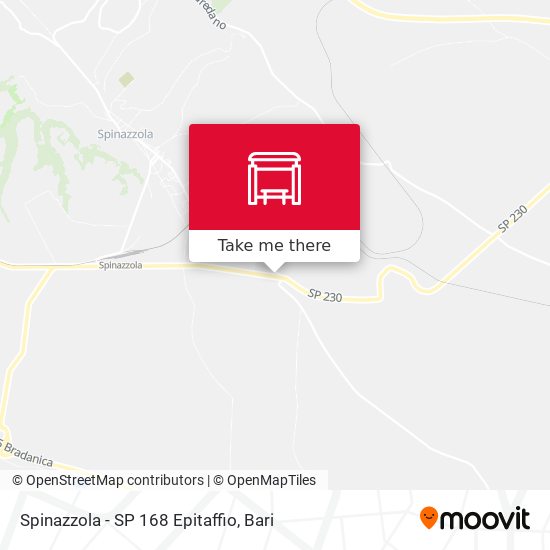 Spinazzola - SP 168  Epitaffio map