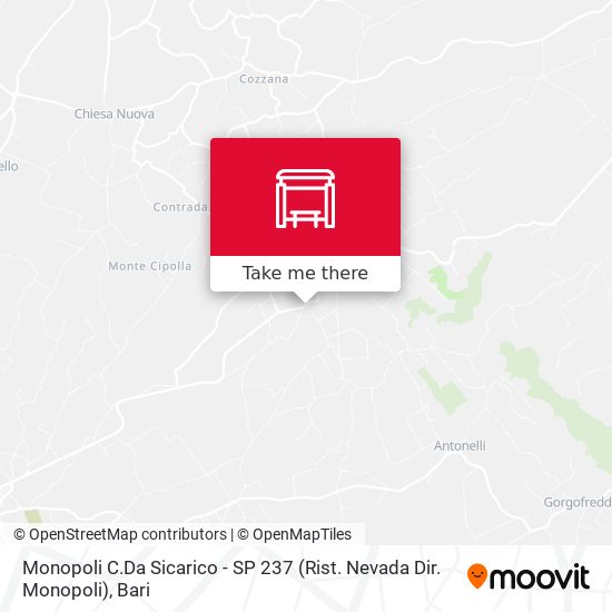 Monopoli C.Da Sicarico - SP 237  (Rist. Nevada Dir. Monopoli) map
