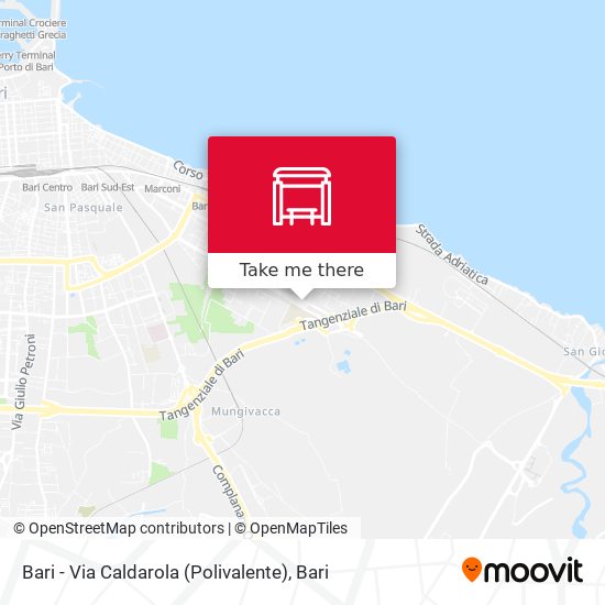 Bari - Via Caldarola (Polivalente) map