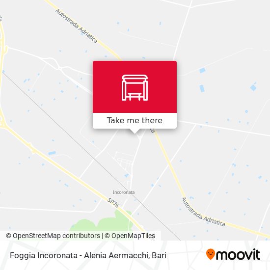 Foggia Incoronata - Alenia Aermacchi map