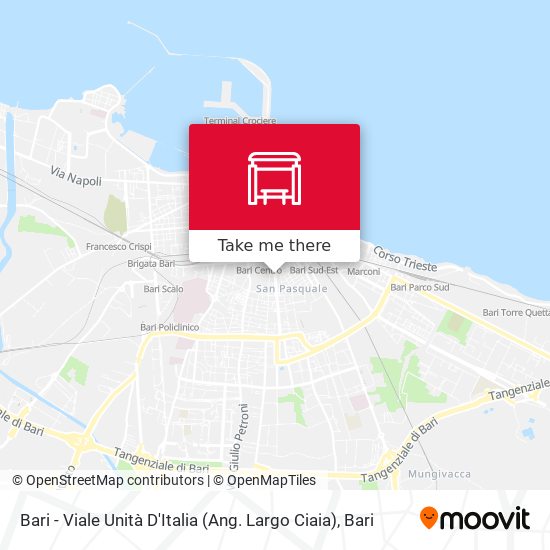 Bari - Viale  Unità D'Italia (Ang. Largo Ciaia) map