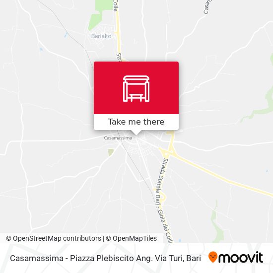 Casamassima - Piazza Plebiscito Ang. Via Turi map