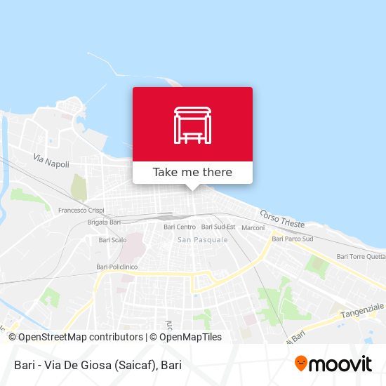 Bari - Via De Giosa (Saicaf) map