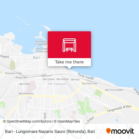 Bari - Lungomare Nazario Sauro (Rotonda) map
