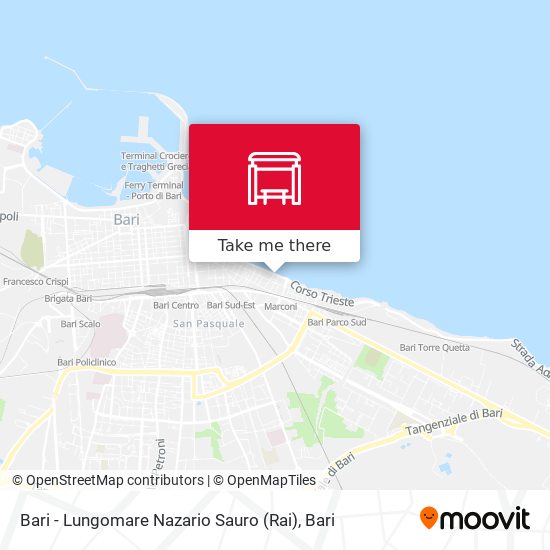 Bari - Lungomare Nazario Sauro (Rai) map