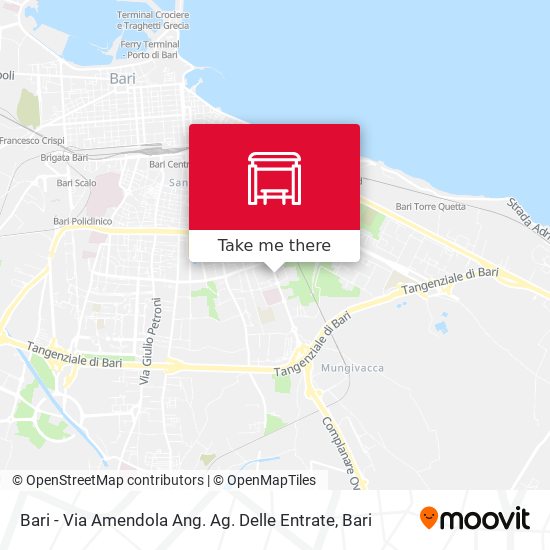 Bari - Via Amendola Ang. Ag. Delle Entrate map