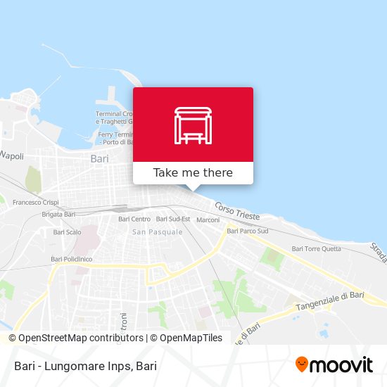 Bari - Lungomare Inps map