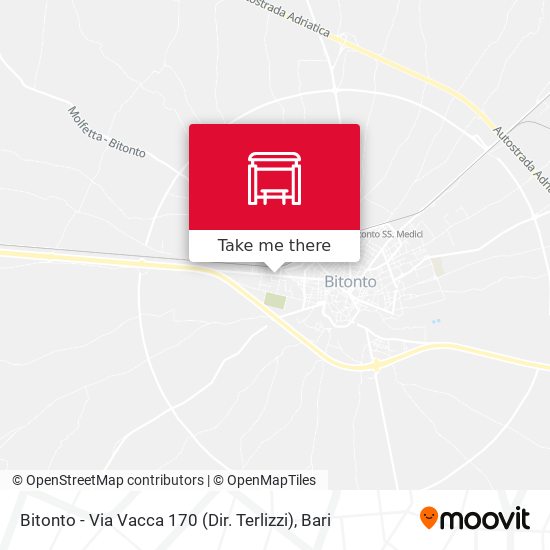 Bitonto - Via Vacca 170 (Dir. Terlizzi) map
