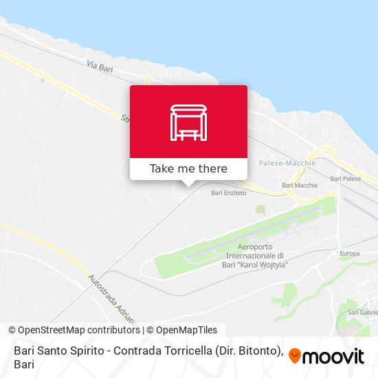 Bari Santo Spirito - Contrada Torricella (Dir. Bitonto) map