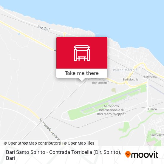Bari Santo Spirito - Contrada Torricella (Dir. Spirito) map