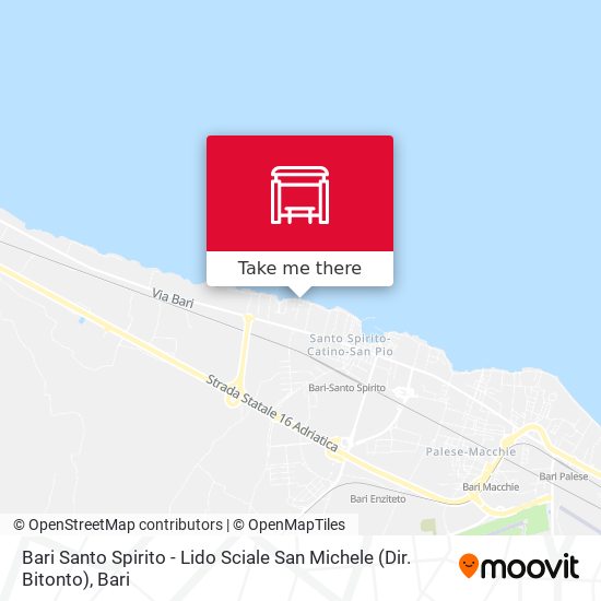 Bari Santo Spirito - Lido Sciale San Michele (Dir. Bitonto) map