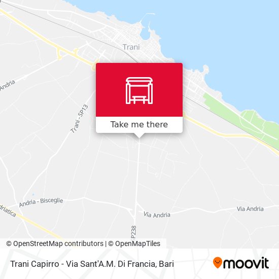 Trani Capirro - Via Sant'A.M. Di Francia map