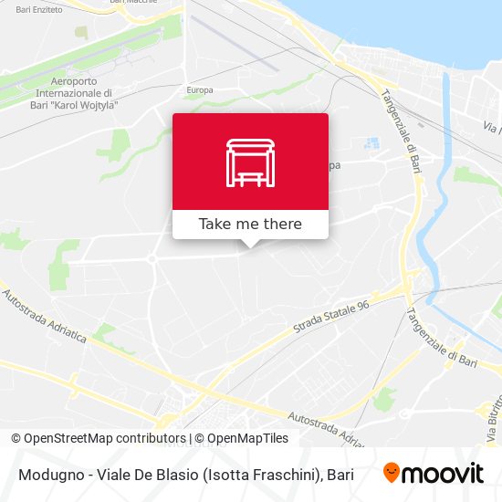 Modugno - Viale De Blasio (Isotta Fraschini) map