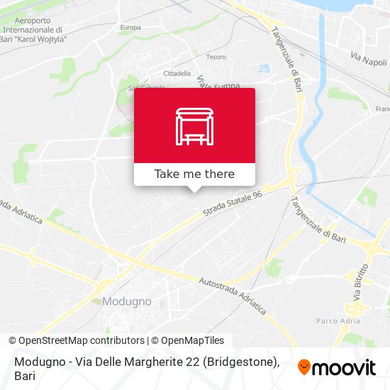 Modugno - Via Delle Margherite 22 (Bridgestone) map
