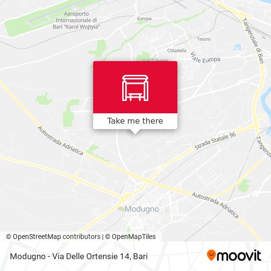 Modugno - Via Delle Ortensie 14 map