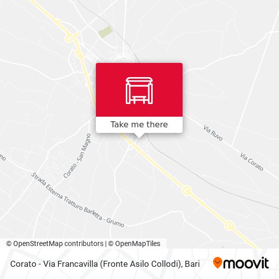 Corato - Via Francavilla (Fronte Asilo Collodi) map