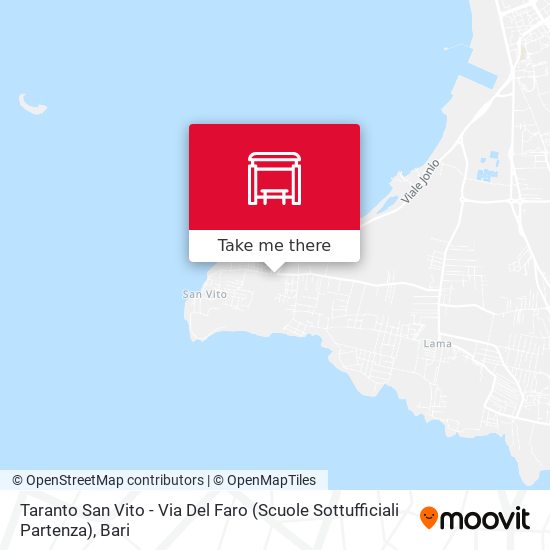 Taranto San Vito - Via Del Faro (Scuole Sottufficiali Partenza) map