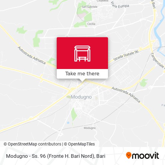 Modugno - Ss. 96 (Fronte H. Bari Nord) map