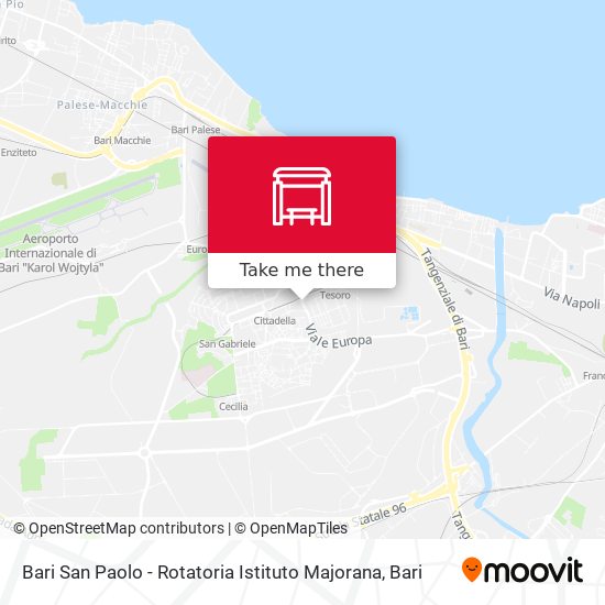Bari San Paolo - Rotatoria Istituto Majorana map