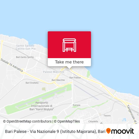 Bari Palese - Via Nazionale 9 (Istituto Majorana) map