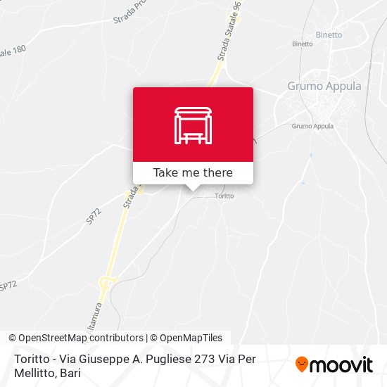 Toritto - Via Giuseppe A. Pugliese 273 Via Per Mellitto map