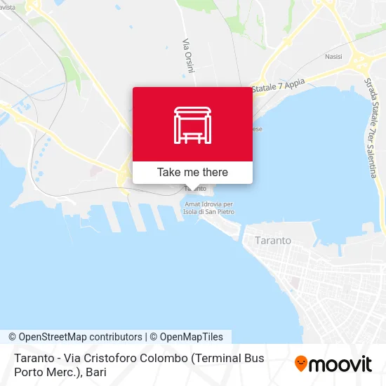 Taranto - Via Cristoforo Colombo (Terminal Bus Porto Merc.) map