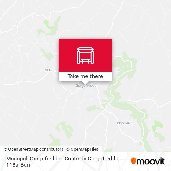Monopoli Gorgofreddo - Contrada Gorgofreddo 118a map
