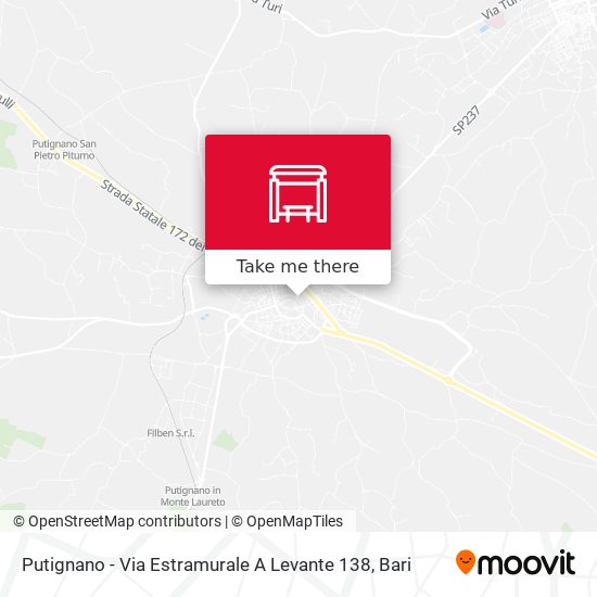 Putignano - Via Estramurale A Levante 138 map