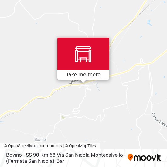 Bovino - SS 90 Km 68  Via San Nicola Montecalvello (Fermata San Nicola) map