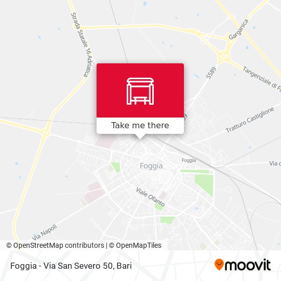 Foggia - Via San Severo 50 map