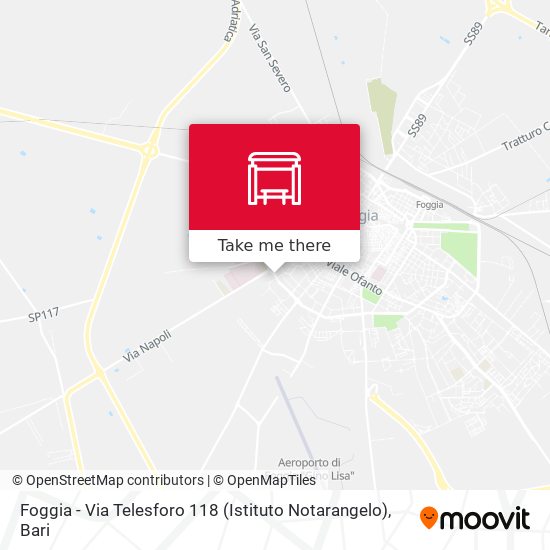 Foggia - Via Telesforo 118 (Istituto Notarangelo) map
