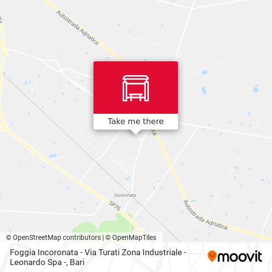 Foggia Incoronata - Via Turati Zona Industriale - Leonardo Spa - map