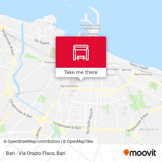 Bari - Via Orazio Flaco map