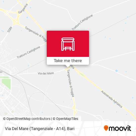 Via Del Mare (Tangenziale - A14) map