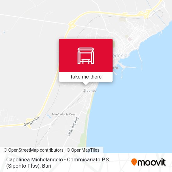 Capolinea Michelangelo - Commisariato P.S. (Siponto Ffss) map